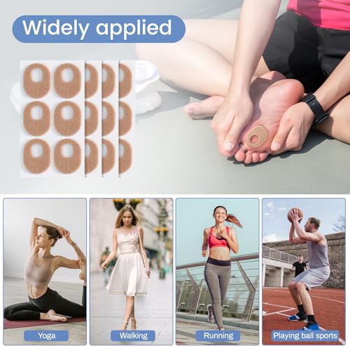 Image of 24Pcs Callus Pads，Soft Felt Callus Oval Shape Cushion Pads for Toes and Feet, Reduce Pain, Pressure and Friction from Shoes