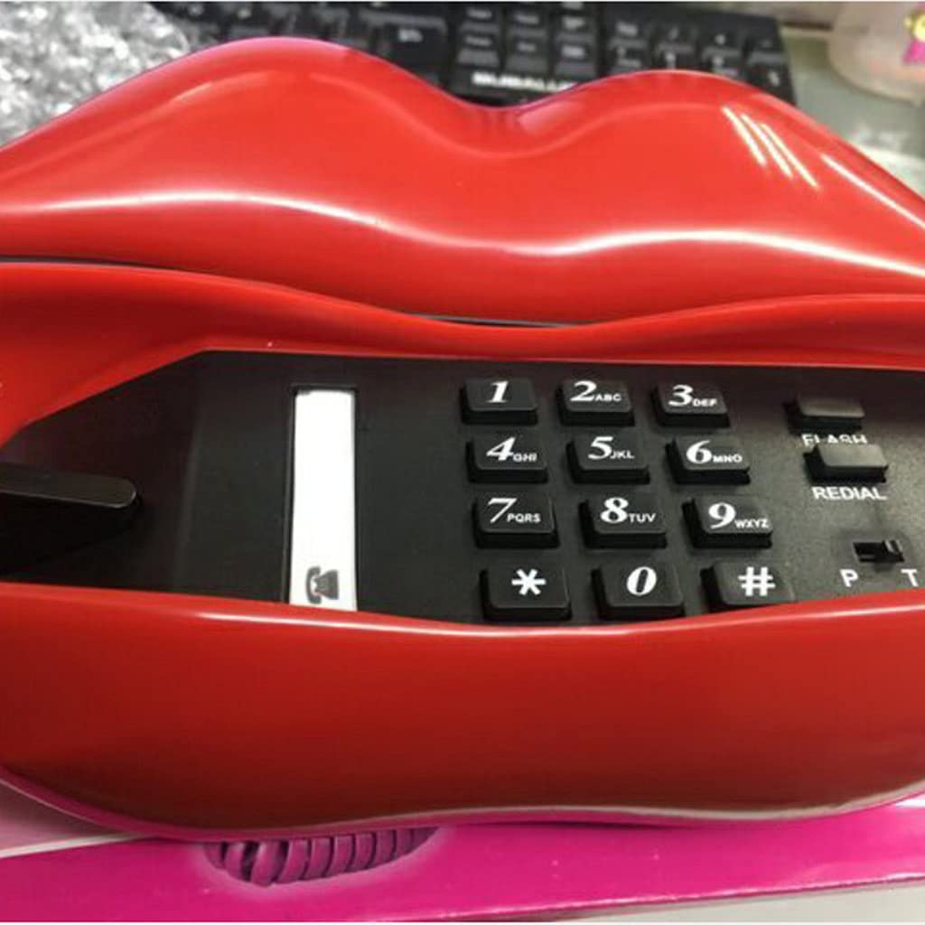 Forma della bocca Telefono Home Uffici Desktop Per Telefono Telefono Fisso Creativo Telefono Con Filo Rosa (opzionale)