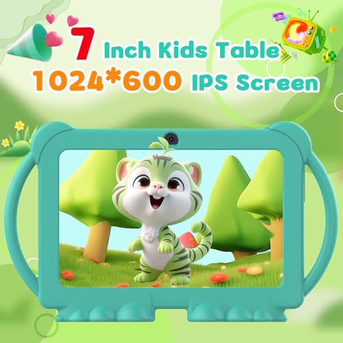 Image of Kids Tablet 7 inch for Boys Girls Android Tablets for Kids, 4GB RAM 32GB ROM Toddler Tablet, WIFI Bluetooth, Safety Eye IPS Screen, Parental Control, Dual Camera Shockproof Case for Educational Games