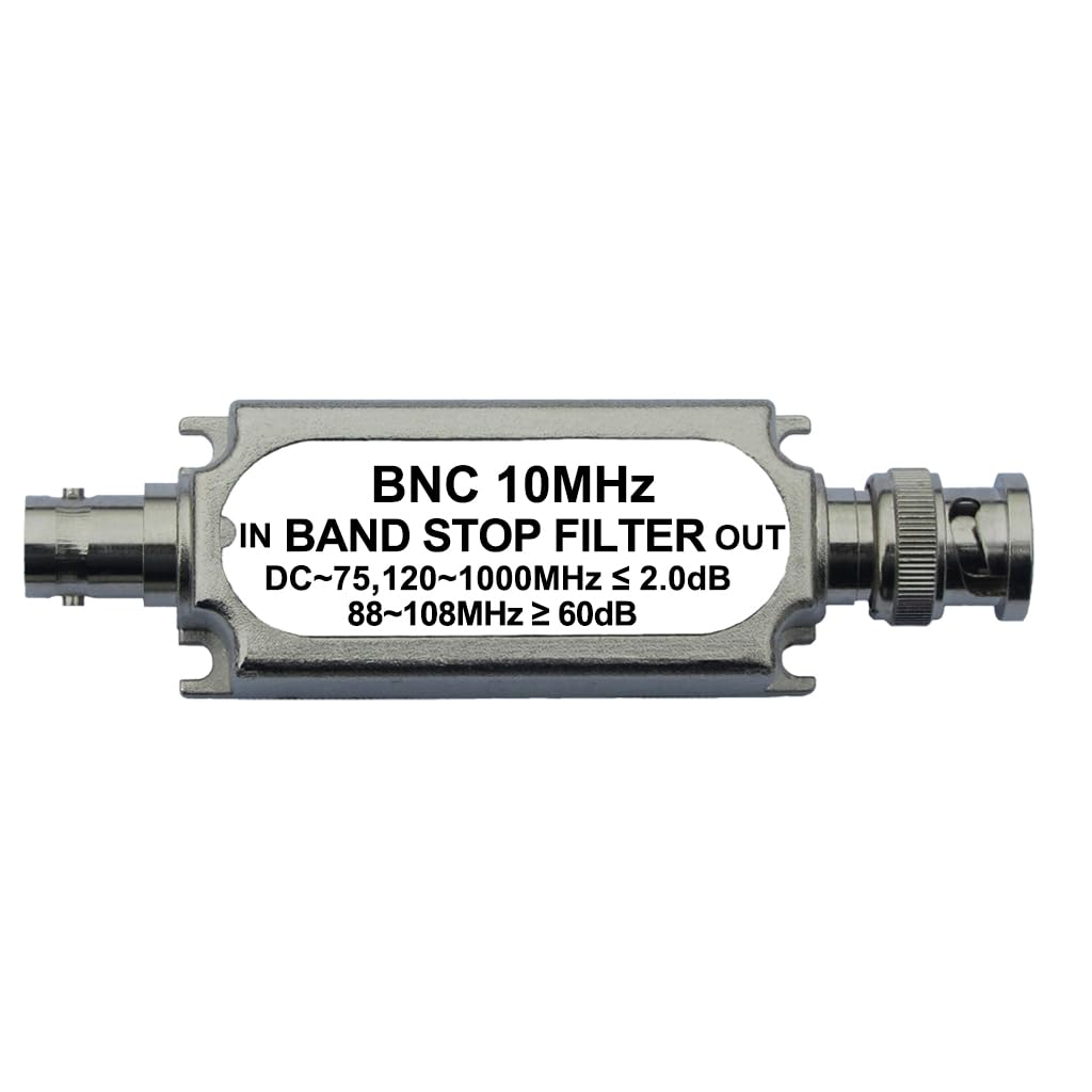 JMT Filtre passe-bas passif LC connecteur BNC mâle vers femelle faible perte d'insertion (10 MHz)