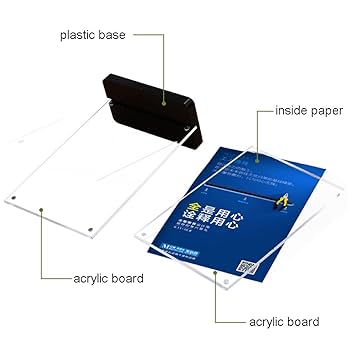 SVIAO サインホルダー フォトフレーム 透明アクリル メニュースタンド Amazon.co.jp: SVIAO サインホルダー フォトフレーム 透明