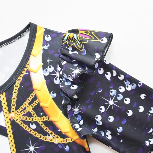 Girls Long Sleeve Dress Singer Outfit Halloween Kids Party Dresses4