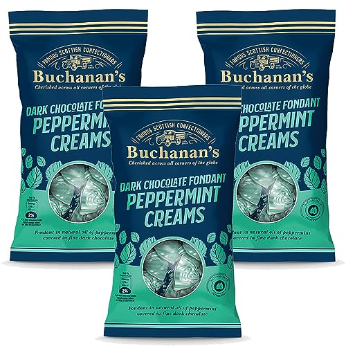 Buchanans Dark Chocolate Fondant Peppermint Creams 120g (Pack of 3)