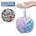 DadyMart Bath Shower Loofah Sponge 60g Bath Mesh Pouf Shower Ball Body Scrubber Exfoliating Bath Sponge for Women and Men, Set of 4, Flower