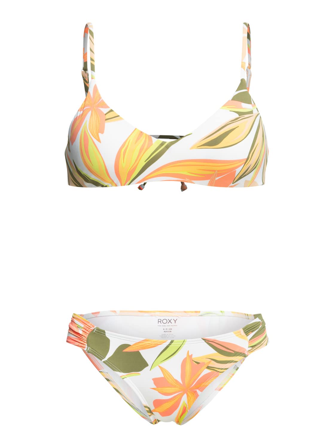 Roxy Printed Beach Classics - Conjunto de Bikini Deportivo para Mujer
