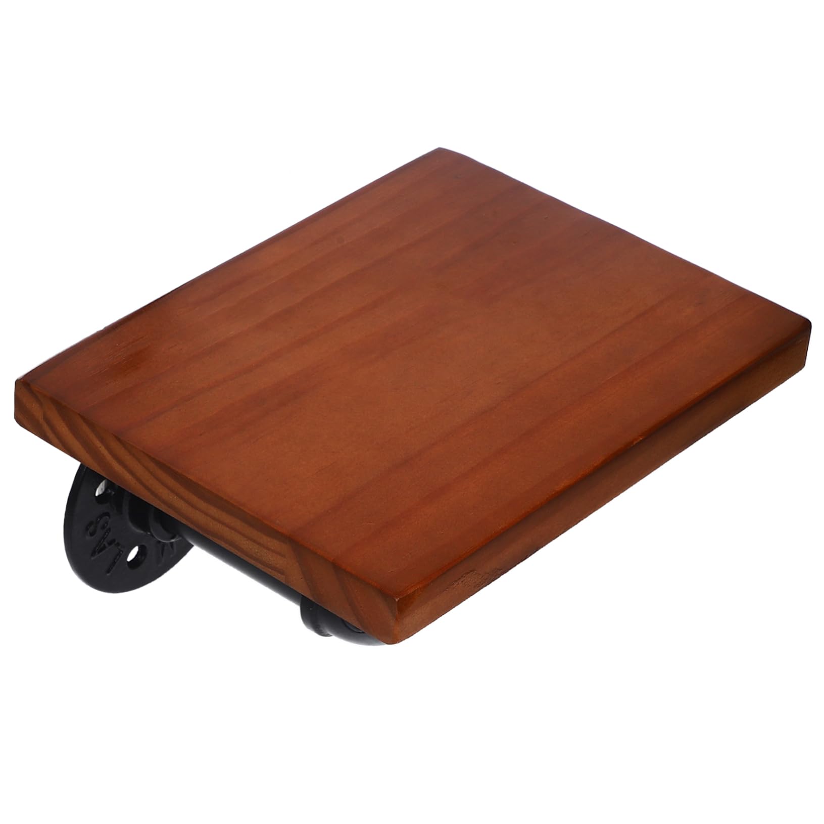 Zerodeko Vintage Wrought Iron Wall Hanging Rack Solid Wood Partition Shelf for Unique Wall Decoration Random Board Color Grain Practical Stylish Home Decor