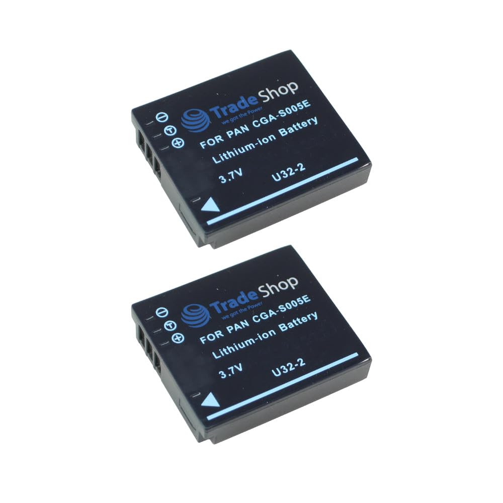 2x Camera Projector Li-Ion Battery Compatible with Panasonic Lumix DMC-FX01 DMC-FX07 DMC-FX3 DMC-FX8 DMC-FX9 DMC-FX10 DMC-FX12 DMC-FX50 DMC-FX100 DMC-FX150 DMC-LX1 DMC-LX2 DMC-LX3