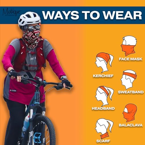 Image of Motique Accessories Paisley Bandana Neck Gaiter Tube Headwear Motorcycle Face Scarf