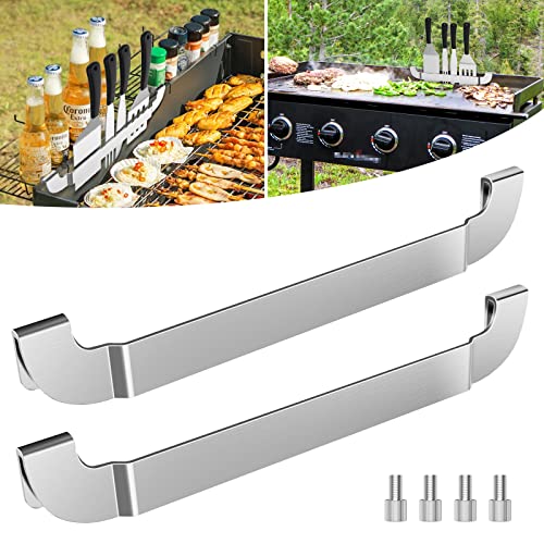 2 Pack Griddle Spatula Holder 10 Inch Stainless Steel Barbecue Tool Hold Rack Outdoor Picnic Griddle Accessories for Blackstone Royal Gourmet and Other Flat Top Griddle