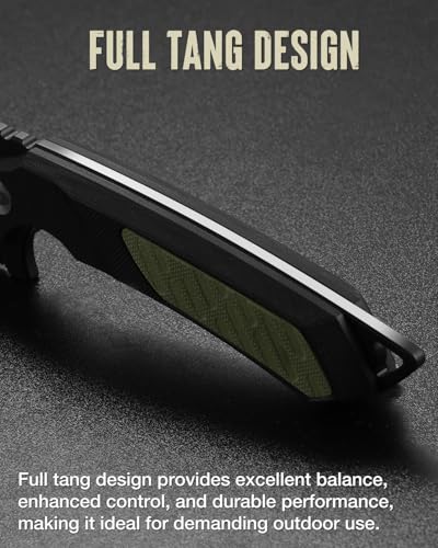 Image of Mossy Oak 8 Inch Fixed Blade Knife with Kydex Sheath, D2 Steel Full Tang Outdoor Camping Knife, G10 Handle for Bushcraft, Survival, Camping, Hiking