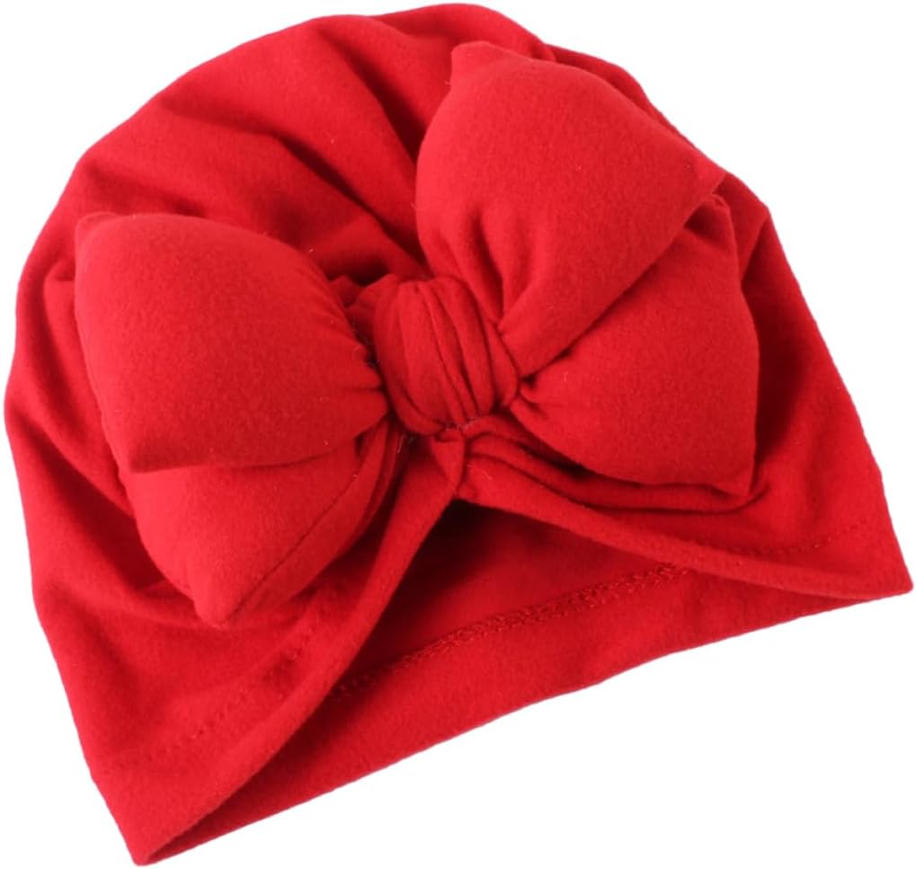 Adorable Hat for Newborn Photography Bowknot Hat Boy Girl Bowknot Cap Comfortable Headdress Newborn Essential Red