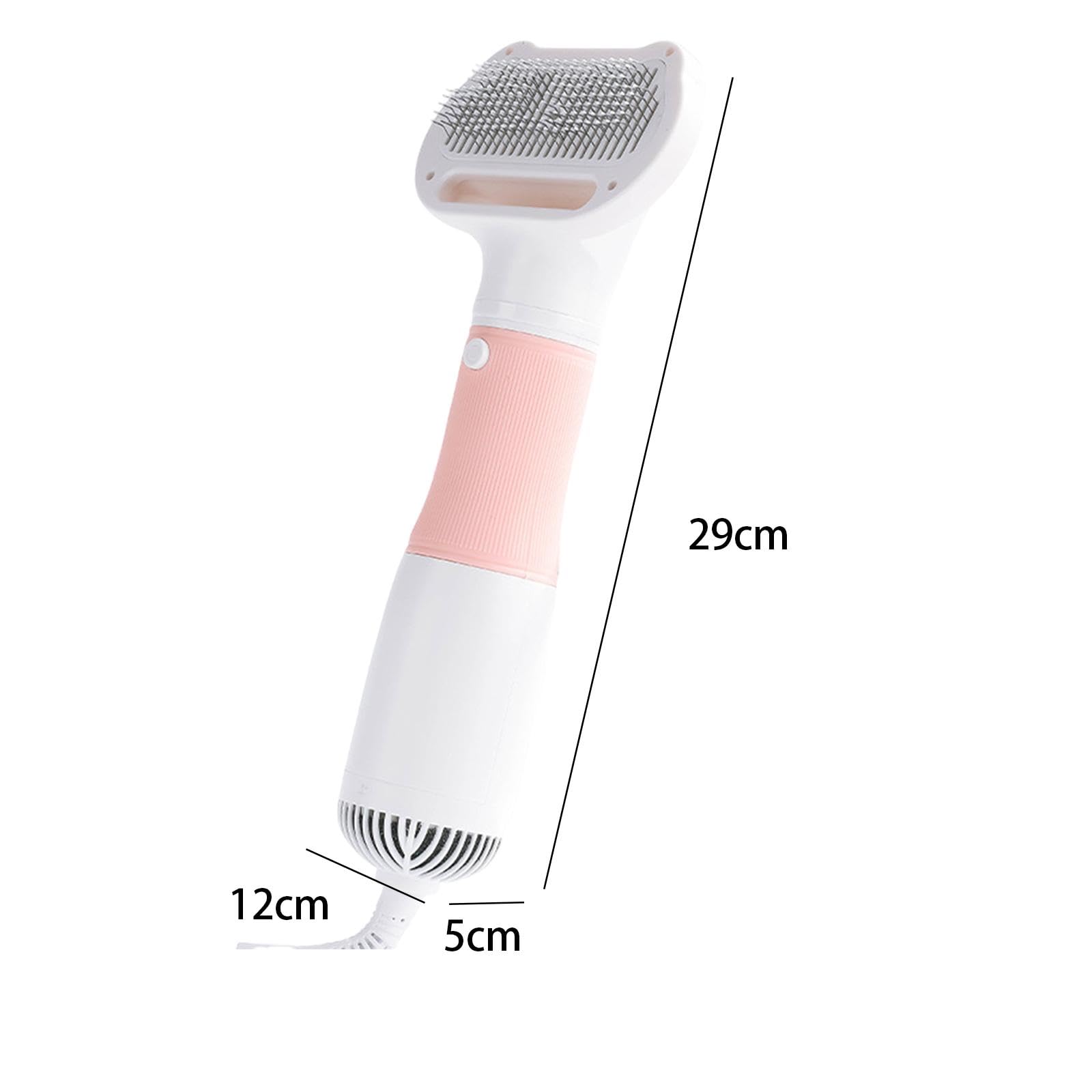 1 Sèche-Cheveux pour Chiens Combinaison Brosse Lisseuse Séchage à Température Réglable Adapté Au Brosser Portatif Animaux de Compagnie Entretie, Rose
