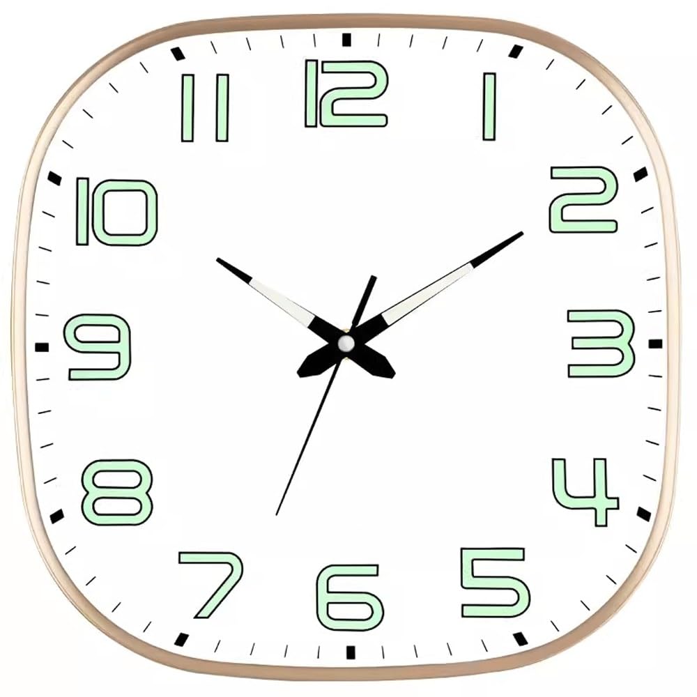Aioneer Wall Clock Wall Clock Creative Home Living Room Decoration Clocks Fashionable Silent Simple, Suitable For, Study, Hotel-White