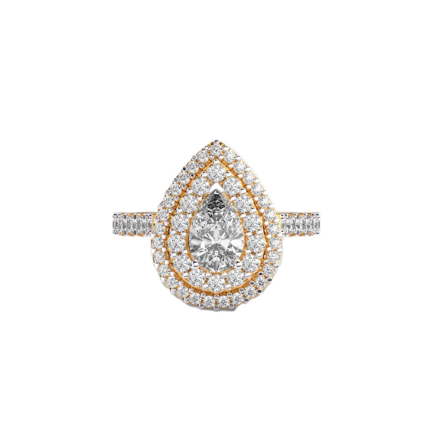 Anello dell'eternità in argento sterling 925 tempestato di fantasia | placcato oro | con moissanite, anelli di lusso multiforme fatti a mano per donna | LKJR_0092