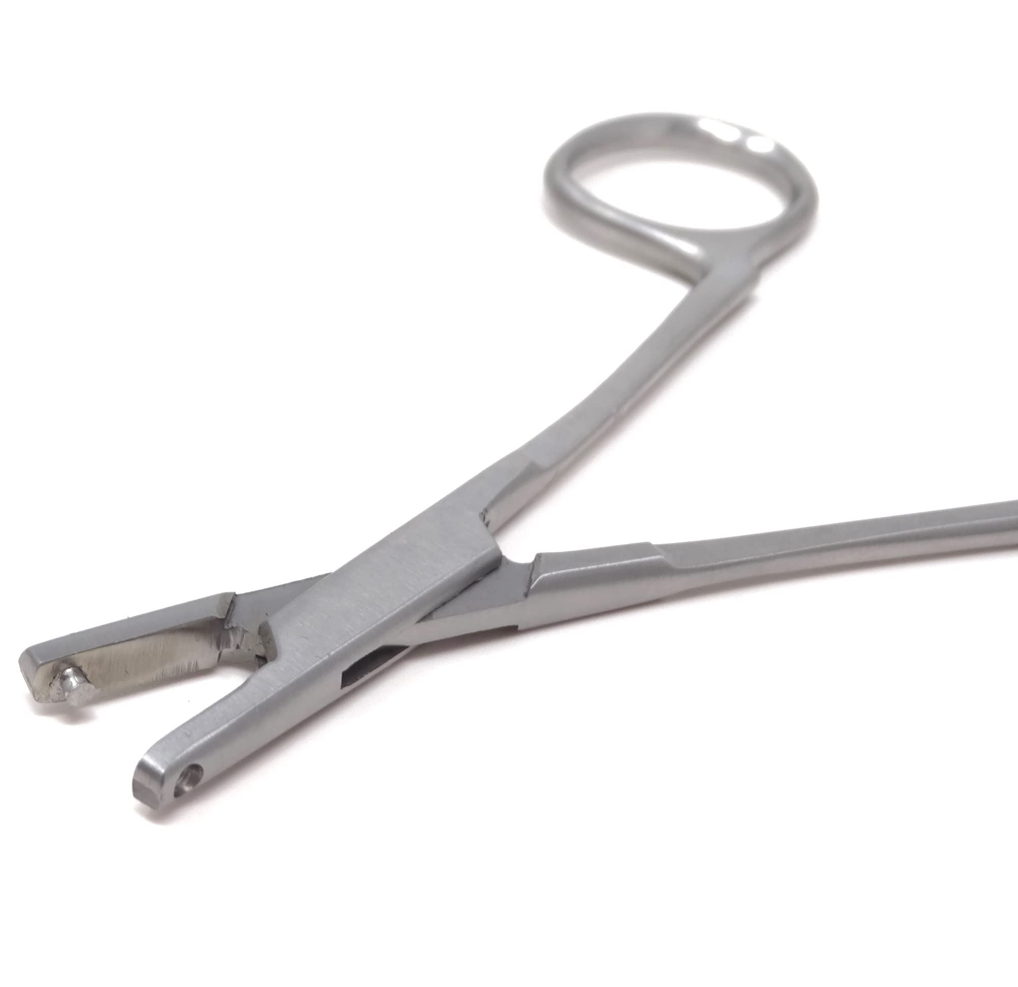 A2ZScilab-Piercing Clamp, Professional Body Piercing Clamp For Ear Lip Navel Nose Tongue Septum Sponge Piercing Tools Forcep Clamp Body Piercing Plier Tool Piercing Supplies (Ear Punch 12cm - 2mm Dia)