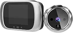 yeacher Visualizador de porta digital câmera olho mágico campainha tela LCD de 2,8 polegadas com visão noturna sessão de fotos monitoramento digital de porta para segurança doméstica