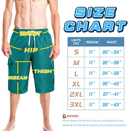 Image of Mens Swimming Trunks Swim Trunks Quick Dry Swim Shorts with Mesh Lining Funny Swimwear Bathing Suits