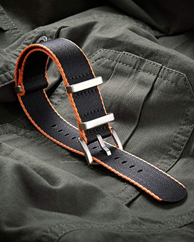 Image of BINLUN Nylon Watch Band Thick G10 Premium Ballistic Nylon Multicolor Replacement Watch Straps with Silver /Black Stainless Steel Buckle for Men Women 18mm 20mm 22mm 24mm