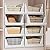 Proarea Stackable Plastic Storage Basket Closet Organizer Bin Foldable Clothes Organizer Storage Drawer Shelf Container for Living Room Bathroom Kitchen Office