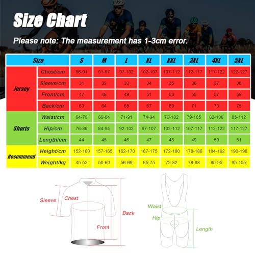 Conjunto Ropa Ciclismo Mujer Verano Traje Bici MTB,Maillot Ciclista Manga Corta Camiseta Ciclo y Culotte Tirantes con 19D Gel Acolchado,Completa Bicicleta Jerseys Transpirable Secado Ráido(15,L) - imagen 7
