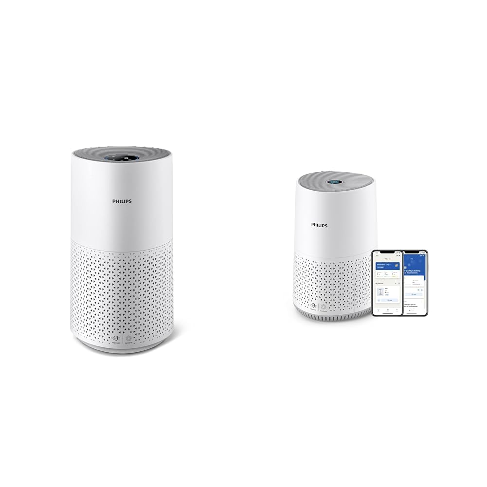 Philips Luftreiniger Smart 1000i Serie - Reinigt Räume bis zu 78 m² & Luftreiniger 600-Serie, energieeffizient mit Smart Sensor