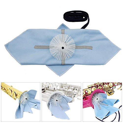 Drfeify Saxophone Cleaning Kit, Sax Clarinet Swab Tool with Microfiber Cloth & Nylon Brush - Image 2