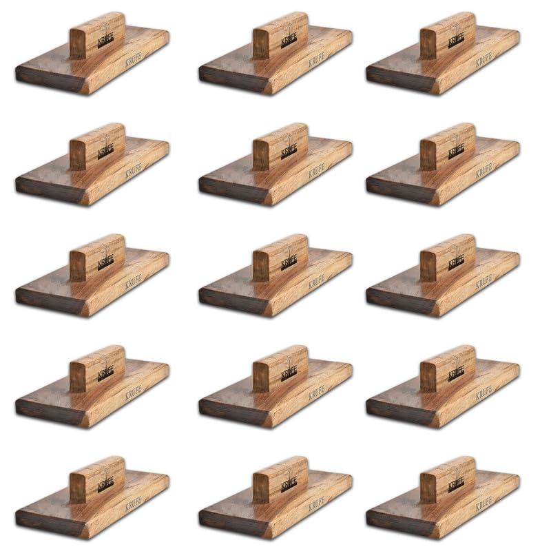 Image of KRUFE Wooden Trowel Wood Float for Mason Work | Ideal Tool for Level Wall Plastering and Cement Work | Handcrafted Wooden Trowel for Precise Masonry and Cement Pack of 15
