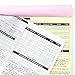 PerKoop 200 Sets Auto Repair Order Forms 3 Part Carbonless Forms with White, Yellow, and Pink Auto Repair Invoices Receipt Book for Automotive Business Supplies, 8.5 x 7 Inch