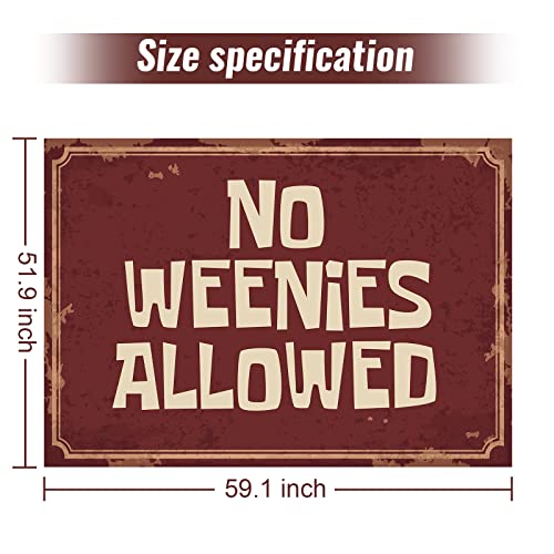Inoreal No Weenies Allowed Tapestry Funny Tapestry Wall Hanging Poster Pop Art Home Decorations For Living Room Bedroom College Dorm (51.9 X 59.1Inches) #TOP5