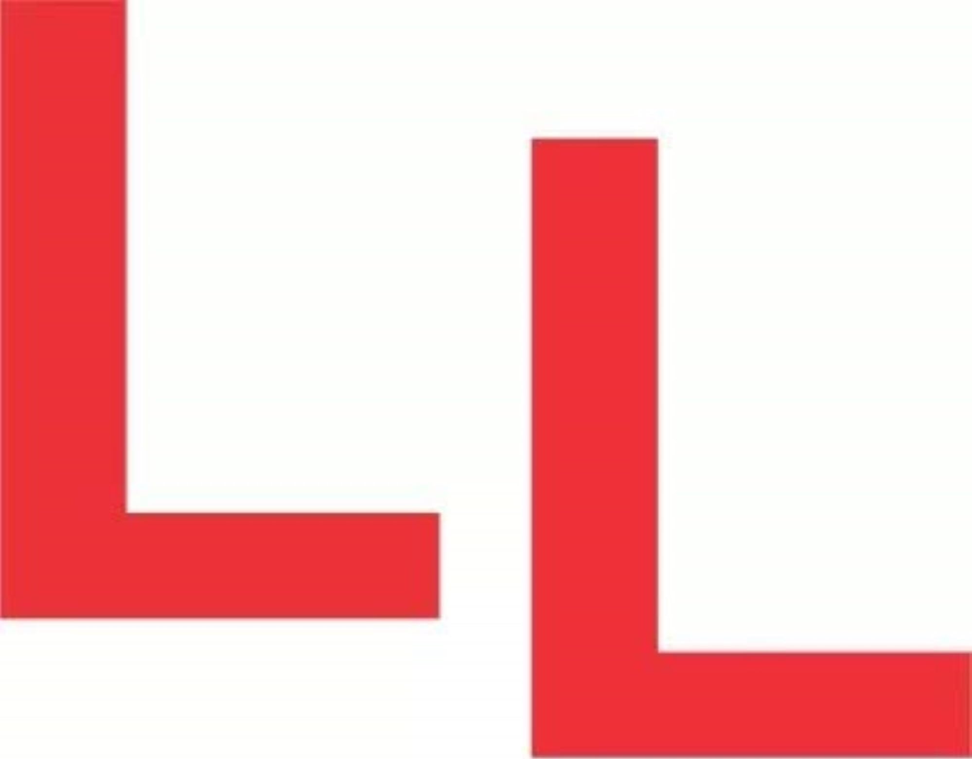 Careflection Red Vinyl Car Sticker L Sign Size 19.5 X11.5 cm Pack of 2