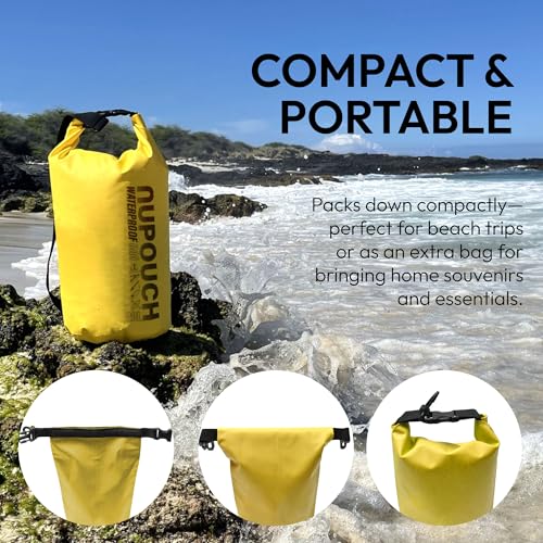 Nupouch Bolsa Seca Impermeable: 10 Litros Bolsa de Almacenamiento Ligera con Cierre Roll Top para Viaje, Natación, Paseo en Barco, Kayak, Camping o Playa miniatura 3