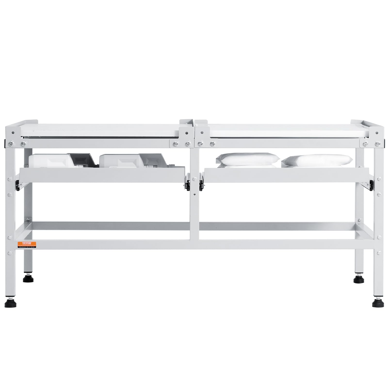 VEVOR Soporte para lavadora de 1230x635 mm Pedestal para Lavadora de Hierro Capacidad de Carga de 267kg Base de Pedestal para Lavadora y Secadora con Bandejas Dobles para Levantar Lavadoras