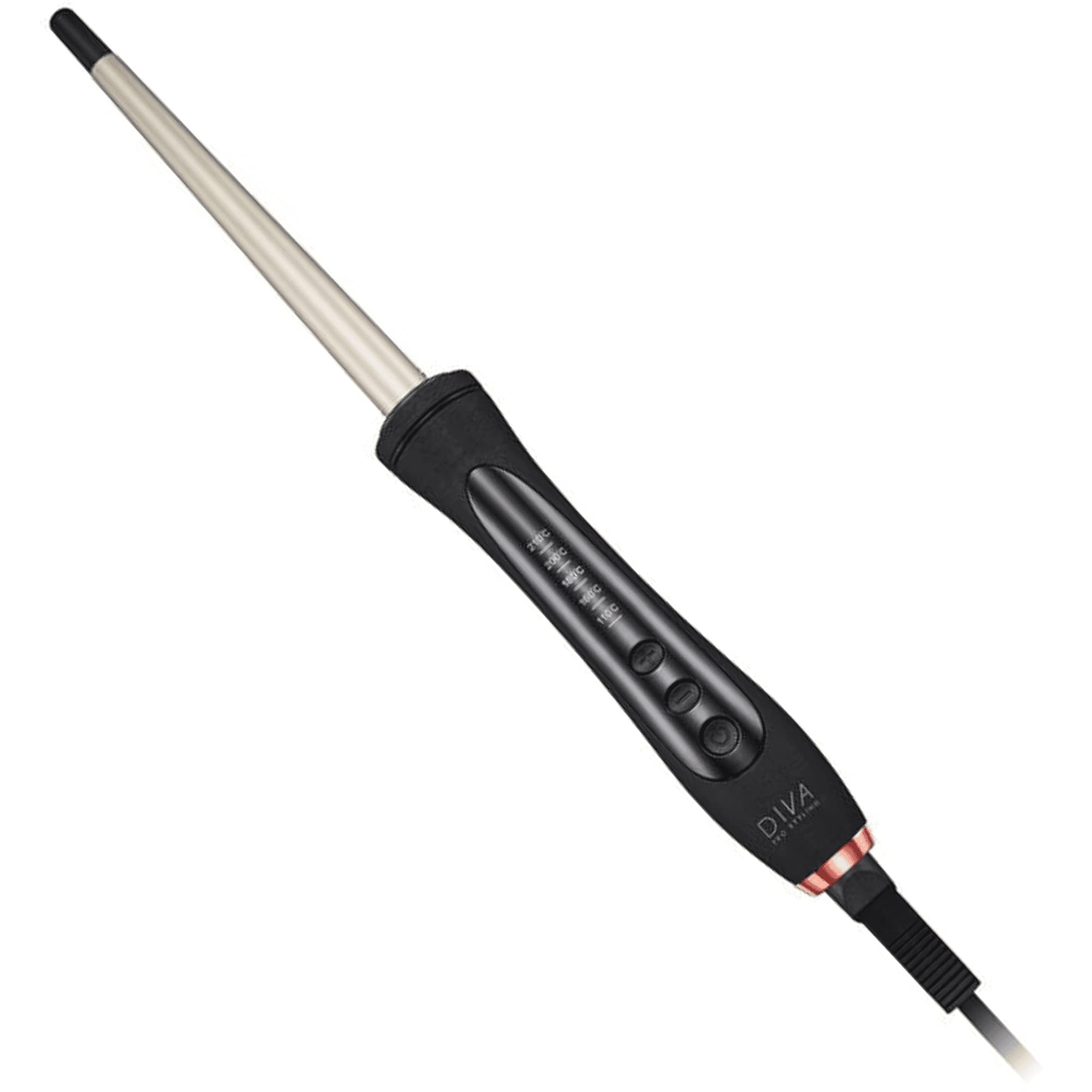 Diva Pro Styling Digital Wand (9-16mm) with Macadamia, Argan Oil & Keratin infused ceramic barrel