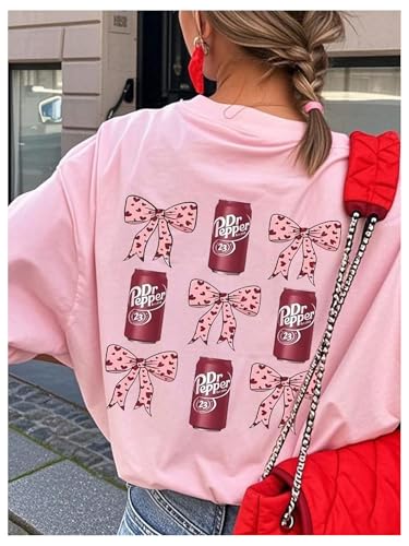 Girl's Bowknot Letter Graphic Tee Round Neck Short Sleeve Cute Tops Loose T Shirt4