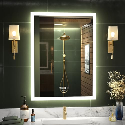 Ganpe 24 X 32 Inch Led Bathroom Mirror With Motion Sensor And Bluetooth Speaker, Touch Control Makeup Vanity Mirror Wall Mounted, Ip44 Waterproof Anti Fog Vertical & Horizontal #TOP4
