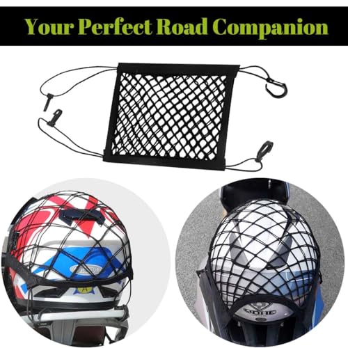 Rede de carga atualizada para armazenamento de capacete de motocicleta, 2 pacotes de rede de carga p