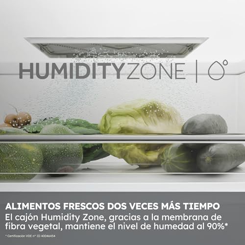 Haier 2D 60 Series 5 Pro HDPW5620ANPK Frigorífico Combi, 409 L, WiFi, Botellero, Funciones Inteligentes, Motor Inverter, My Zone, Cajón Humidity Zone, Total No Frost, Ancho 59.5 cm, Luz LED, Inox - imagen 8