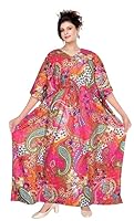 JAIPUR EXPORT QUALITY ,Women's Cotton Kaftan Plus Size Maxi, Caftan Gown. Handmade jaipur block, Print Sleepwear One Piece Long Dress Jaipur ..size adjustable m to xxxl ,free size