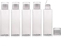 Vista 1 de Frasco de botella de plástico vacío transparente de 3.4 fl oz/3.4 oz con reductor de orificio y tapa de tornillo Envase de embalaje de viaje