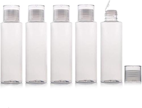 Frasco de botella de plástico vacío transparente de 3.4 fl oz/3.4 oz con reductor de orificio y tapa de tornillo Envase de embalaje de viaje