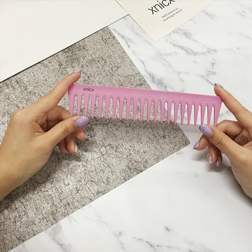Peine desenredante ancho de carbono rosa, 7.48 pulg miniatura 7