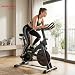 SPORTNOW Exercise Bike for Home Gym, Indoor Stationary Bike with Smart APP, 0-100% Magnetic Resistance, Adjustable Seat & Handlebars, LCD Display, Device & Water Bottle Holder, Wheels, 120kg Capacity