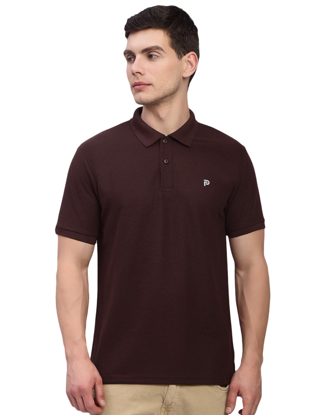 LUX PARKER Men's Solid Regular Fit T-Shirt-image-36