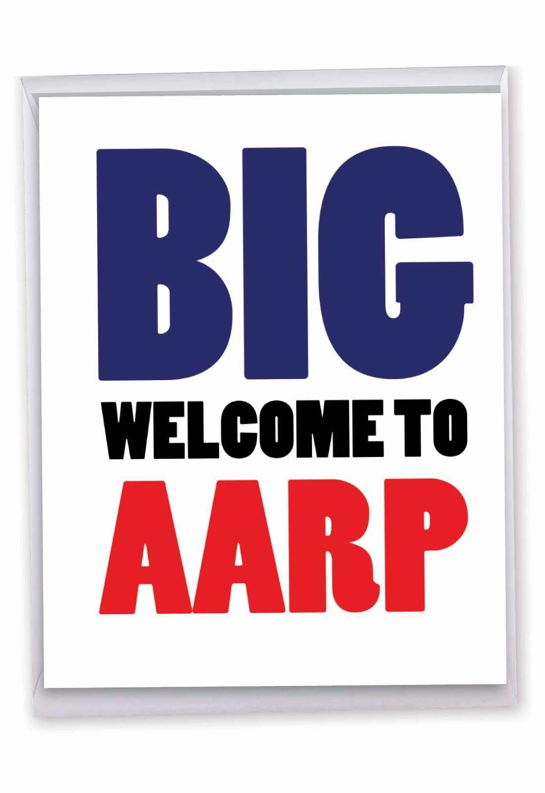 NobleWorksJumbo Funny Birthday Card (8.5 x 11 Inch) - Big Group Bday Congratulations, Milestone Birthday Greeting - Welcome to Aarp J4869BDG