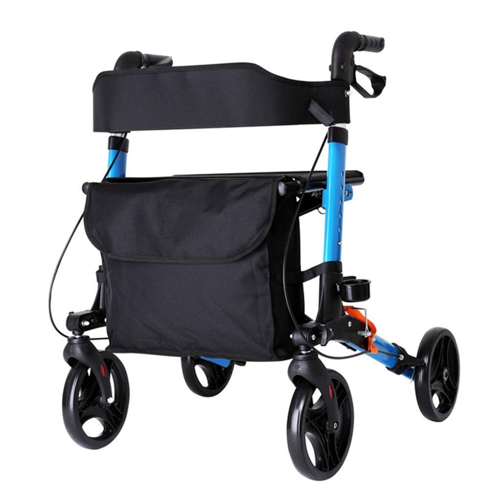 Buy Rollator Walker Lightweight Folding 4 Wheel With Padded Seat