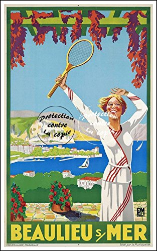 HerbéTM Poster / Reproduction A3+(33 x 48 cm) d1 Vintage/Old Tourism Beaulieu sur MER