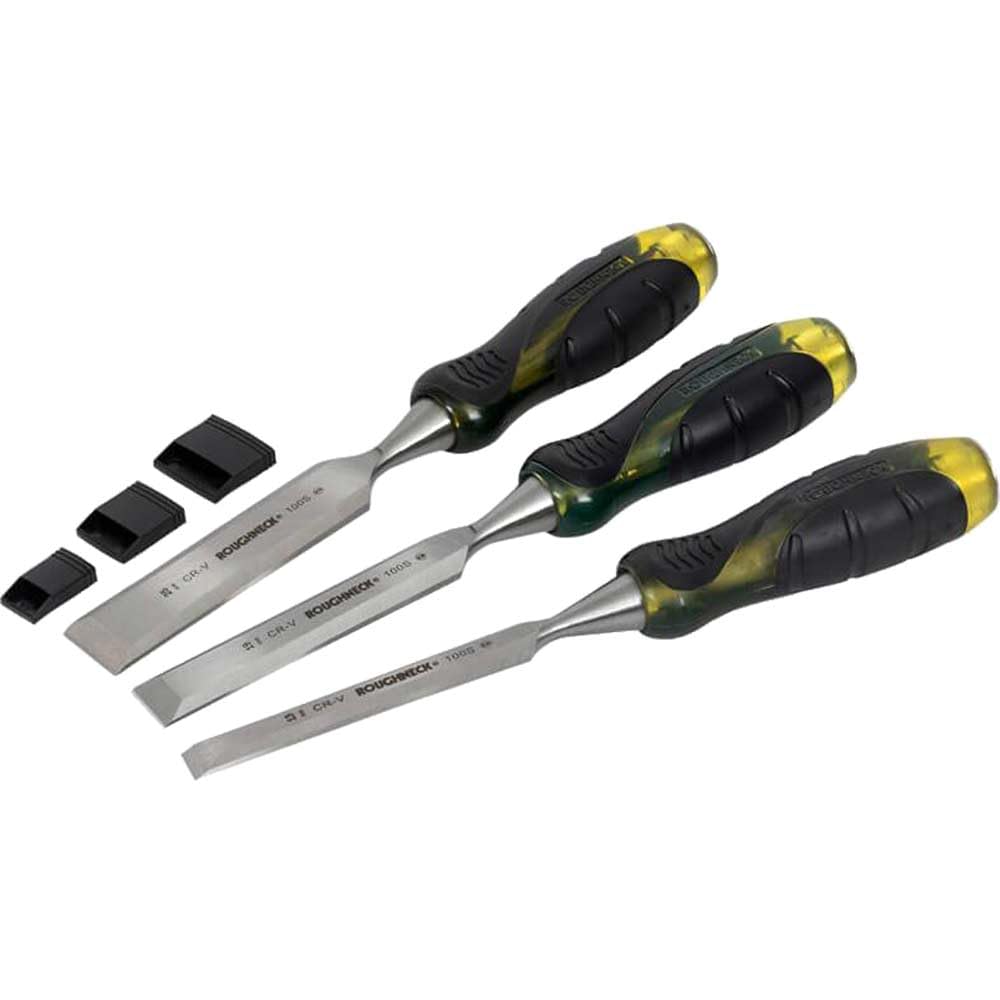 Roughneck Professional Bevel Edge Chisel Set, 3 Piece - Rockbottom Northampton