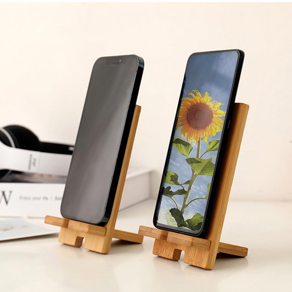 Wooden Multifunctional Mobile Phone Holder,8*14cm,Wood Phone Holder Stand,Mobile Phone Stand,Wooden Mobile Phone Holder,multifunctional easy to carry,Health and Environmental Protection (Straight) - Image 4