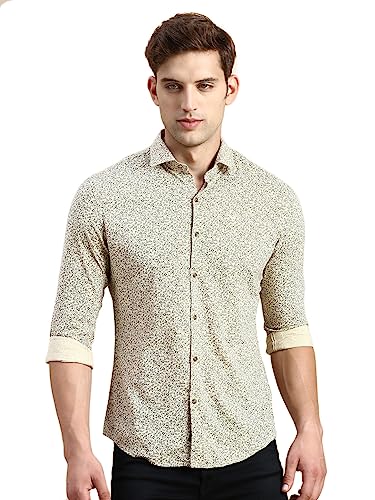 Image of SHOWOFFFF Men Printed Casual Shirt | Spread Collar Full Sleeves Cotton Shirt for Mens | Slim Fit Regular Length Shirt for Men's