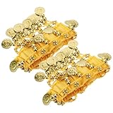 ledmomo ベリーダンス用コイン付きアンクレット レディース軽量ステージパフォーマンス用ダンスアクセサリー魅力的な民族舞踊衣装向けプ